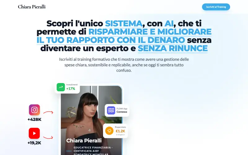 Chiara Pieralli website by Optiflow