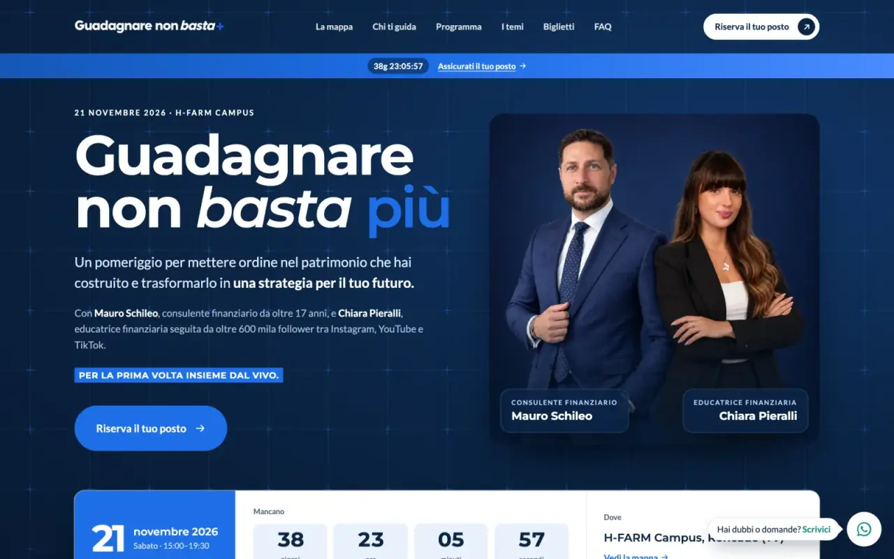 Mauro & Chiara Live website by Optiflow