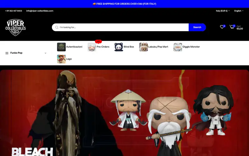 Viper Collectibles website by Optiflow
